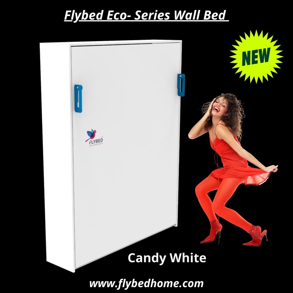 White Eco Series Wall Mounted Foldable Bed